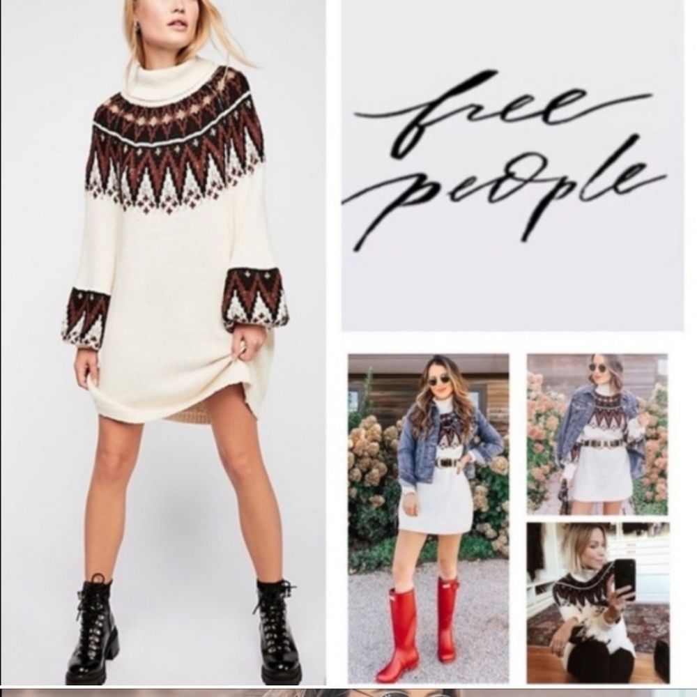 Free People Women's Scotland Sweater Mini Dress, Small